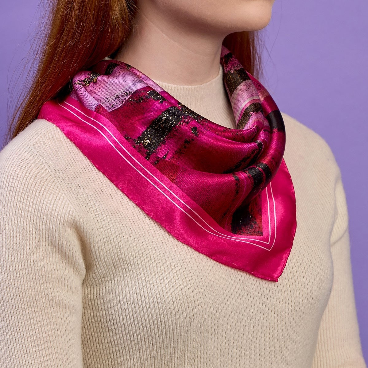Paul Tazewell Scarf Pink on model