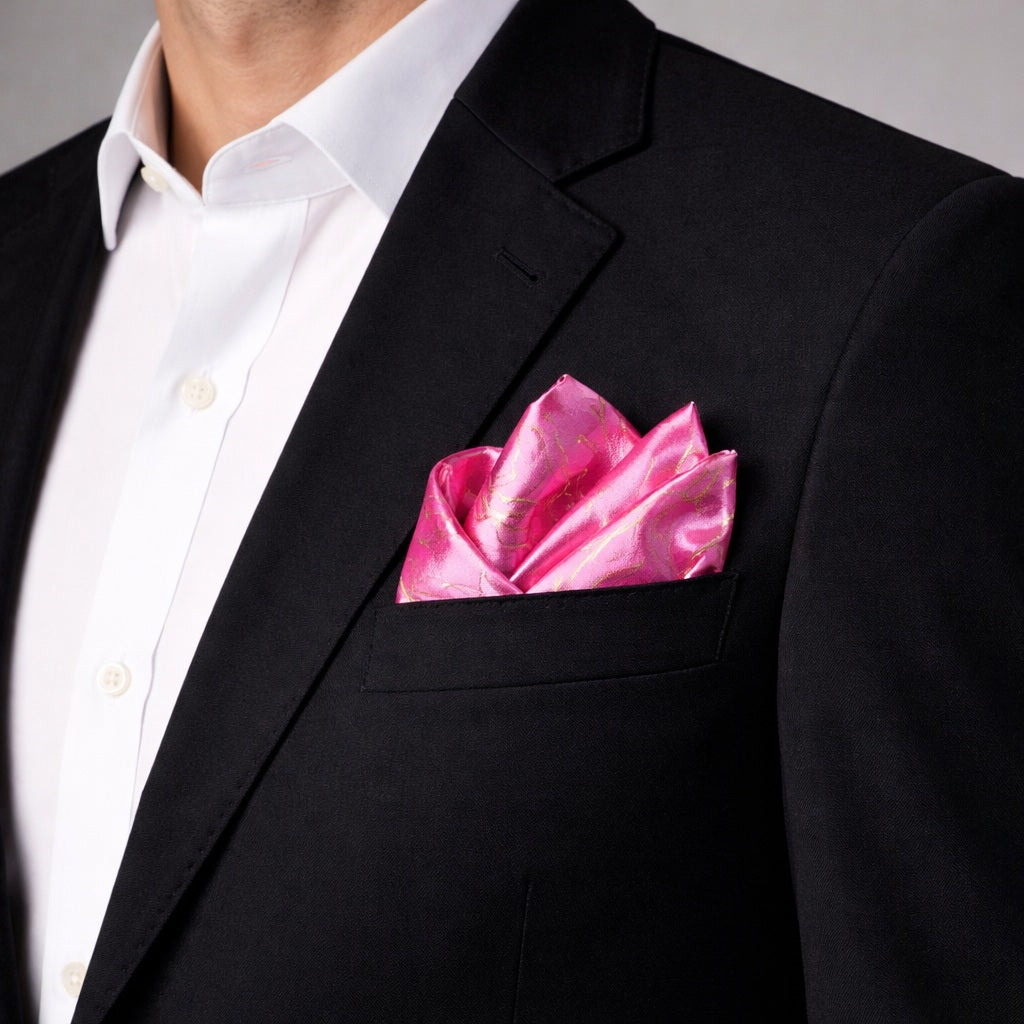 Paul Tazewell Pocket square pink in pocket