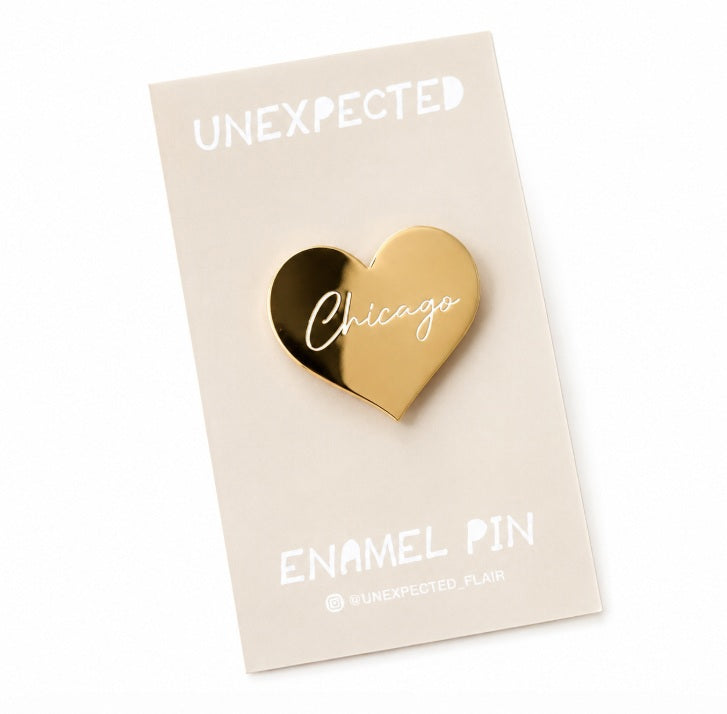 Chicago Heart Pin